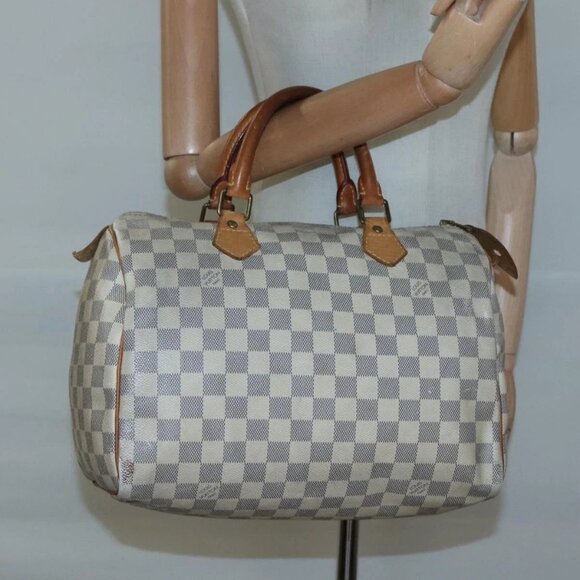 LOUIS VUITTON Damier Azur Speedy 30 Hand Bag N41533 LV Auth bs24986 - Picture 3 of 16